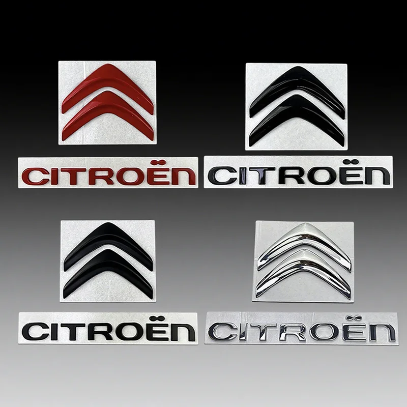 Insignia de emblema trasero delantero de coche de Metal Citroen C4 C3 C5 C1 DS3 DS5 DS4, Jumper Xsara C-Elysee Picasso Sega C-quatre, Refit Sticke