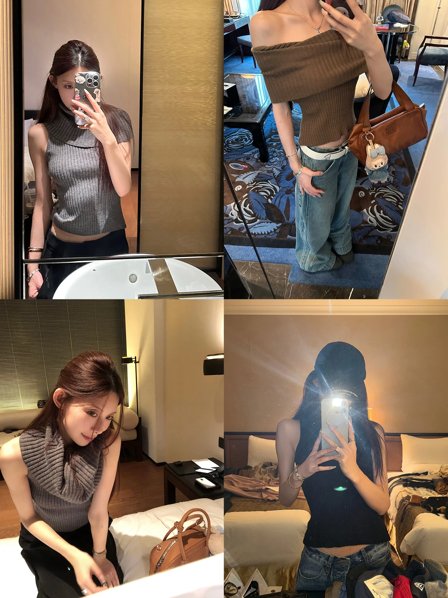 

Топ-майка SUONE Design Slim Fit с высоким воротником для модных девушек, для повседневной носки, чистый онлайн-шопинг, размер S