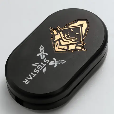 Brass Fidget Slider Assassin EDC Fidget Slider Magnetic Stress Relief Toy Adults with Smooth Rotation Silent Push Mechanism, Medieval Brass Design