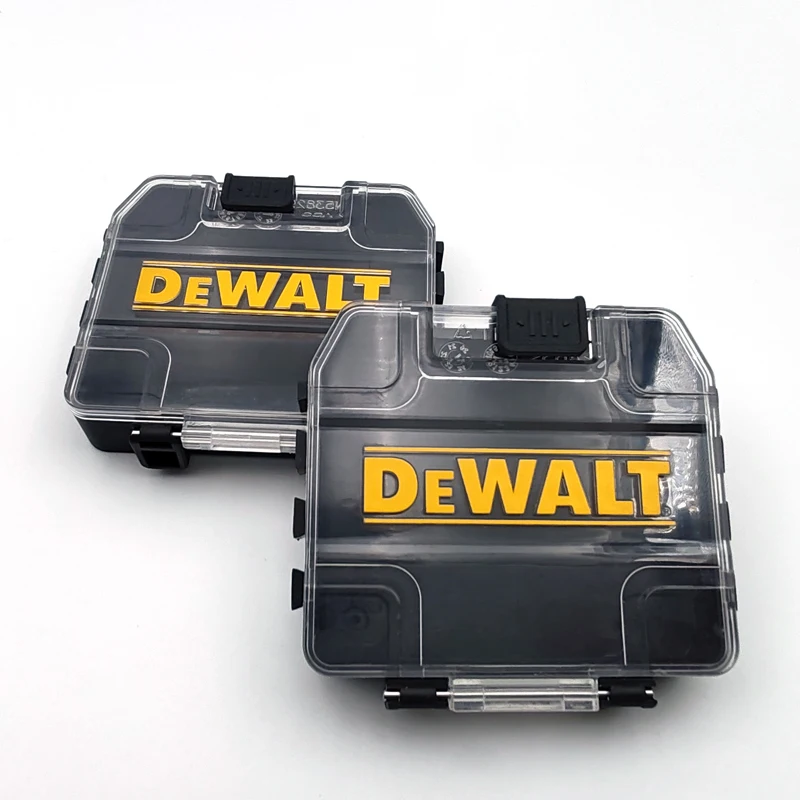 DEWALT TSTAK Mini Tough Case Black Small Stackable Removable Tool Box Storage Drill Bits Tool Accessories Box 2-PCS