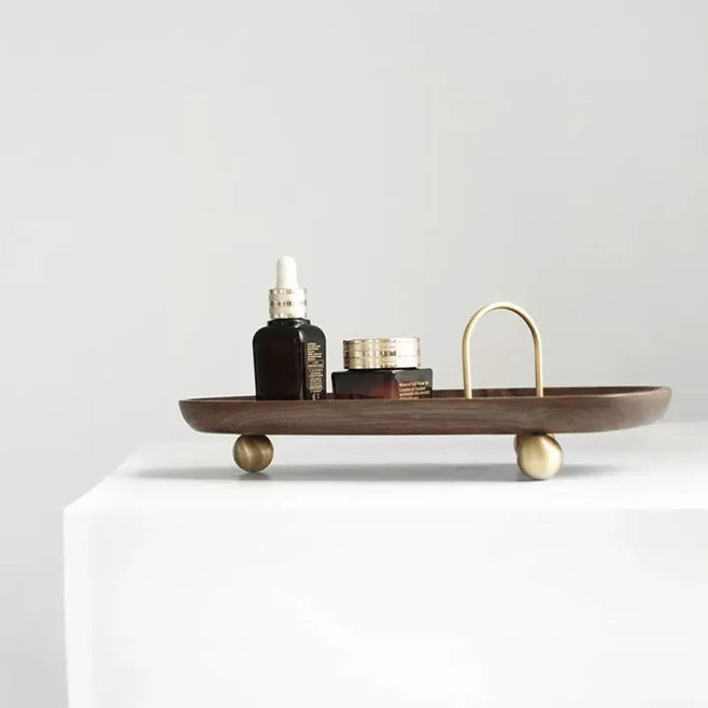 Nordic creative light luxury tray ornament, home study entrance,  key sundries, cosmetics storage plate decoration