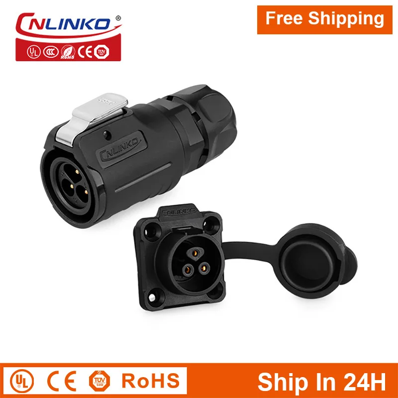 Cnlinko LP16 Plastic 3pin M16 Aviation Docking Plug Panel Socket Wire Joint Termination Electrical Power Connector Free Shipping