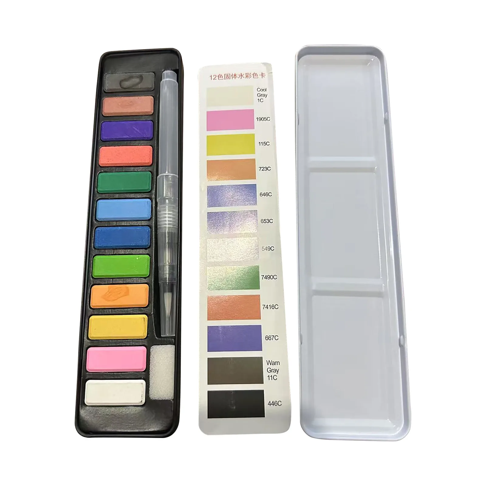 HOT Watercolor Paint Set, 12 Vivid Colors in Portable Box, Perfect Travel Watercolor Set for Amateur Hobbyists Painting Lovers