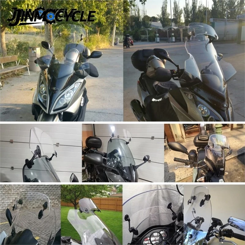 Windshield Extension Universal Motorcycle Adjustable Spoiler Clamp-On Windscreen Deflector Suitable For All Motorcycle Models