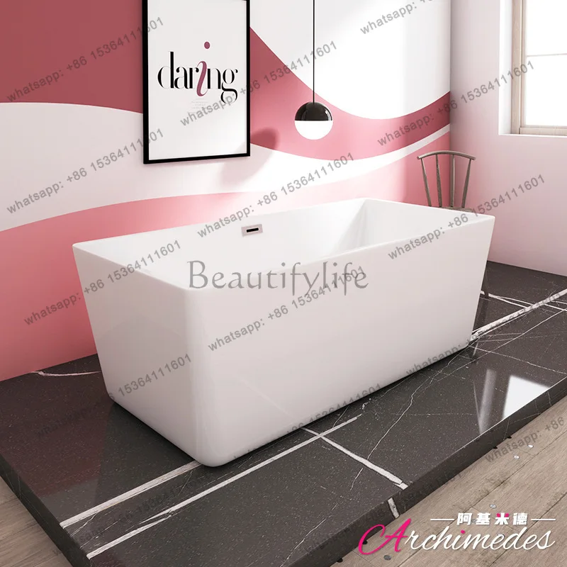 Thin-edged trapezoidal villa-style B & B hotel acrylic independent bathtub AJ-6066