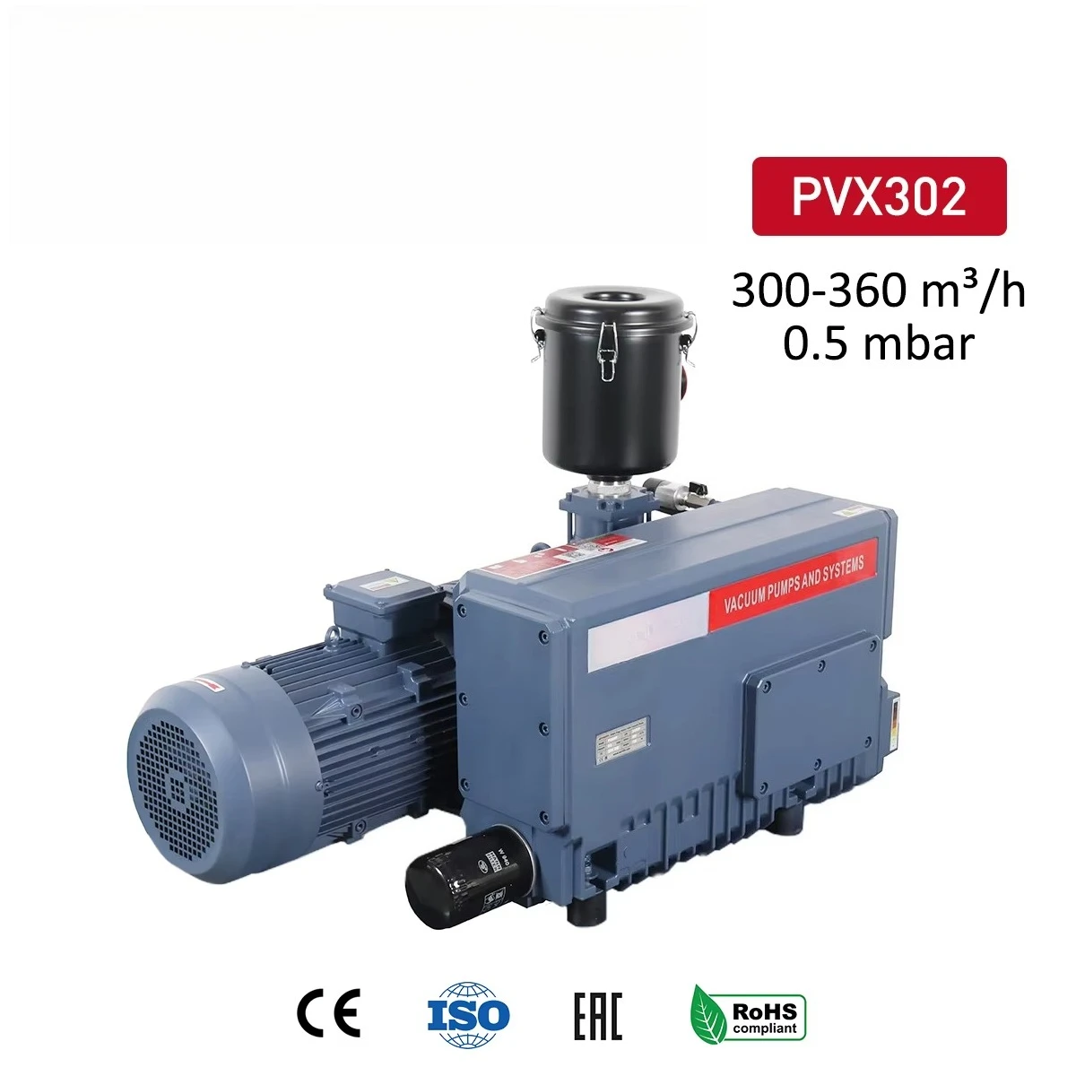 Wordfik PVX302 10  7.5kW 300m³/h 360m³/h Oil Rotary Vane Vacuum Pump for Automatic Lines One Year Warranty