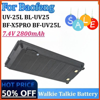 New 7.4V 2800mAh Walkie Talkie Battery for Baofeng UV-25L Type-C Charge BL-UV25 for BF-UV25L Portable Two Way Radios Battery