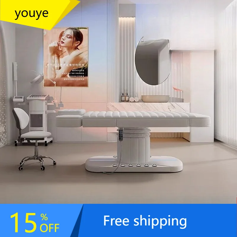 N36 Lifting beauty bed Full electric double side foot control massage tattoo embroidery bed Multifunctional sponge bed