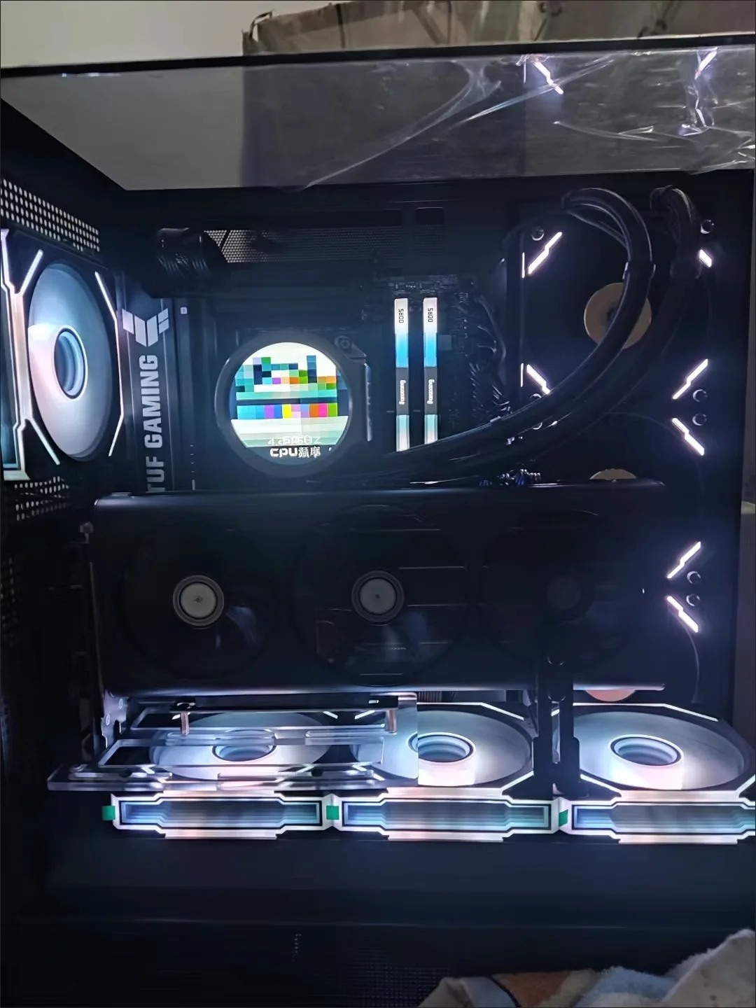 Chassis 12cm posisi kipas kartu video braket tetap kartu grafis GPU ke vertikal rak penghilang panas