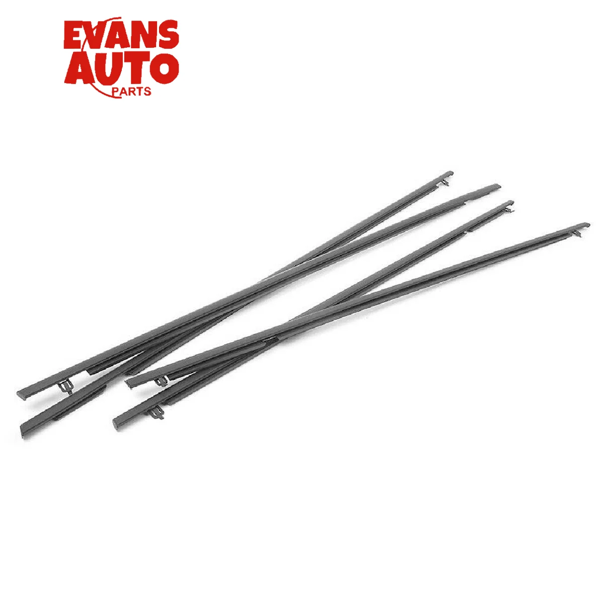 4Pcs Car Window Weatherstrip Moulding Trim Rubber Seal Strip For Honda Civic 2006‑2011 Exterior Outer Door Glass Weather Strip