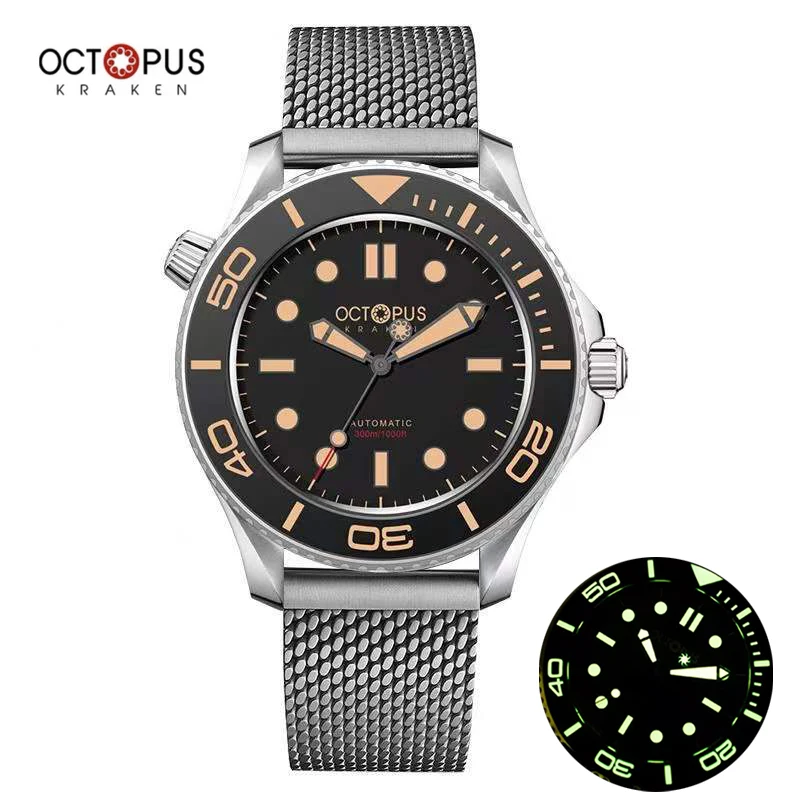 Octopus NTTD Man watches Automatic Diver Watch Mechanical Watch Retro Luminous 300M Waterproof PT5000 SW200 Movement Mens Watch