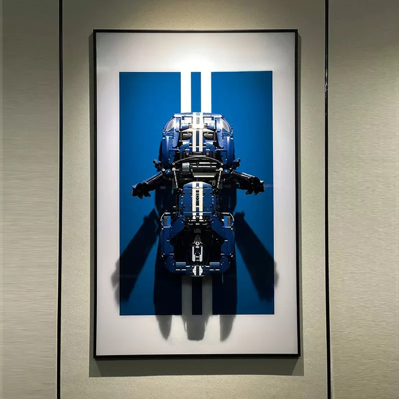 31.5インチ メタルディスプレイウォールマウント レゴ42154用 フォードGT 2022 1:12 ビルディングブロックモデルカー用