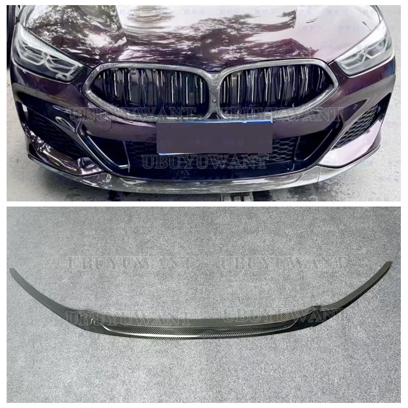 3 Pcs For BMW 8 Series G14 G15 G16 840i 2020-2025 Carbon Fiber Car Styling Front Spoiler Anterior Front lip Bumper Protector