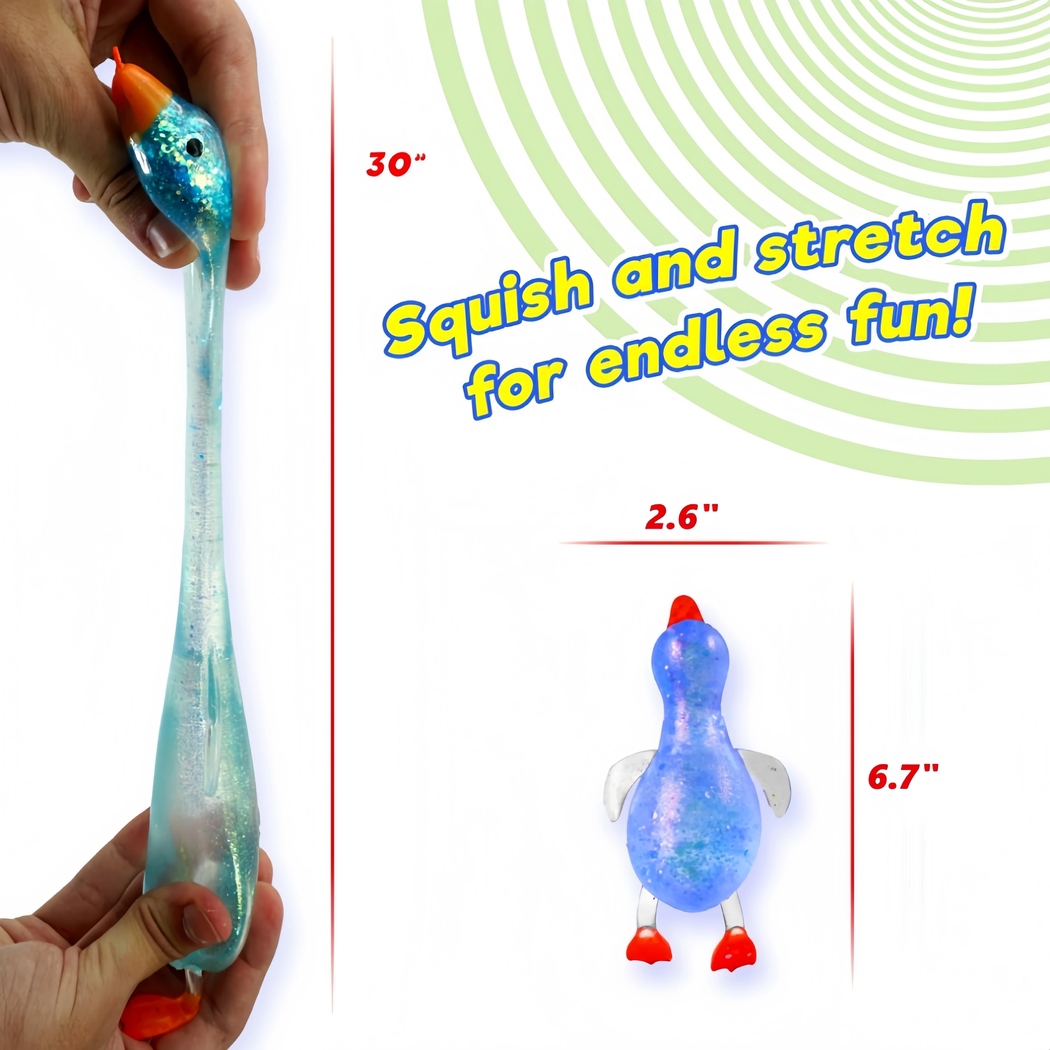 Cute Duck Squishy Sugar Stress Ball, Glitter Soft Squishy Duck Relief Stress Balls Ultra Soft Moldable Slow Rise Relaxing Fidget Stress for Anxiety Relief, Classroom Prizes, Christmas Gift