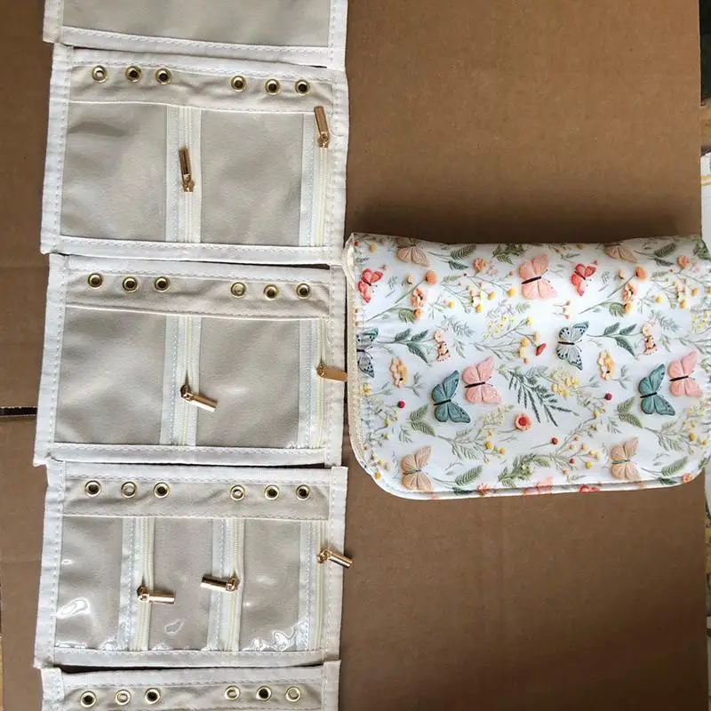 Transparentes Schmuckaufbewahrungsbuch mit Reißverschluss, Klarsichttaschen, Schmuckverpackungsbox, Luxus-Aufbewahrungstasche für Zuhause und Reisen – Detail 14