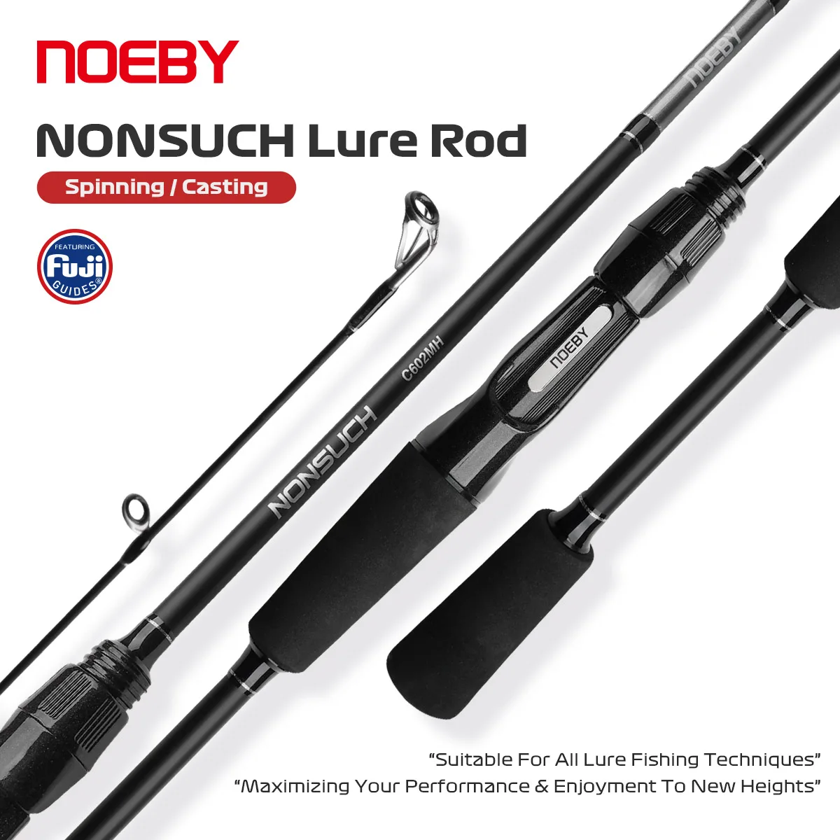 Noeby Nonsuch ultralight Fishing Lure Rod 1.83m 1.98m 2.13m High Carbon Spining Rods Casting Rod