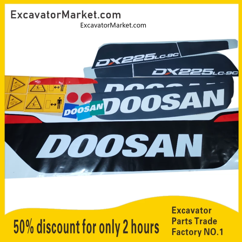 

Excavator Parts For Doosan Daewoo Excavator Accessories Dx150 215 225 420 230 260 380 360lc-9c Full Car Sticker