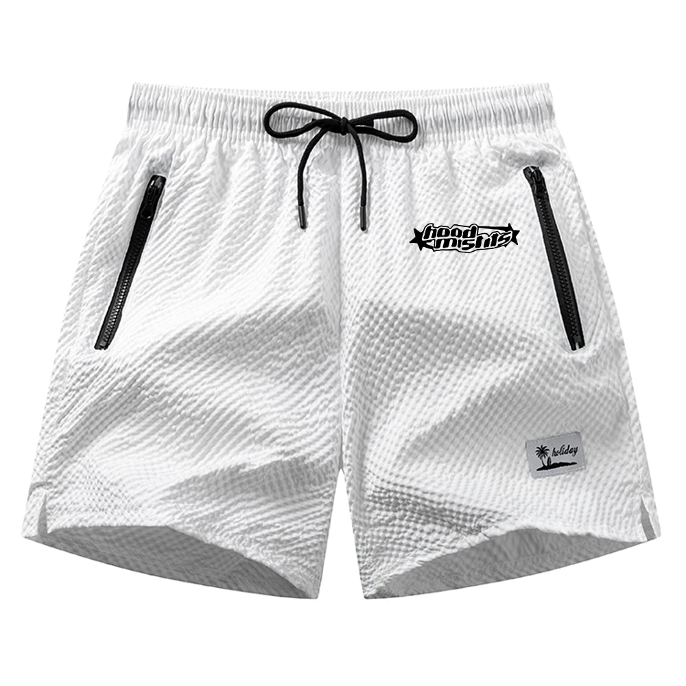 2026 New Printed Beach Shorts Summer Casual Fashion Fitness Running Training Shorts With Phone Pocket And Drawstring Adjustable 5