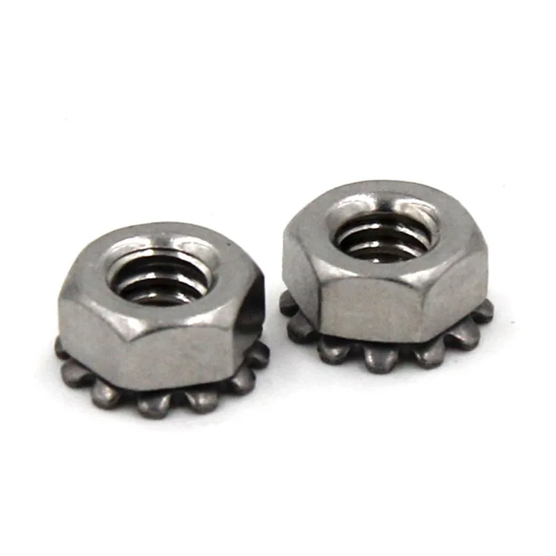 20 шт./пакет 1/4 6 #-32 8 #-32 K-тип шестерни K фиксирующие гайки сделай сам 304 Кепки из Нержавеющей Стали Зубчатые шестигранные гайки