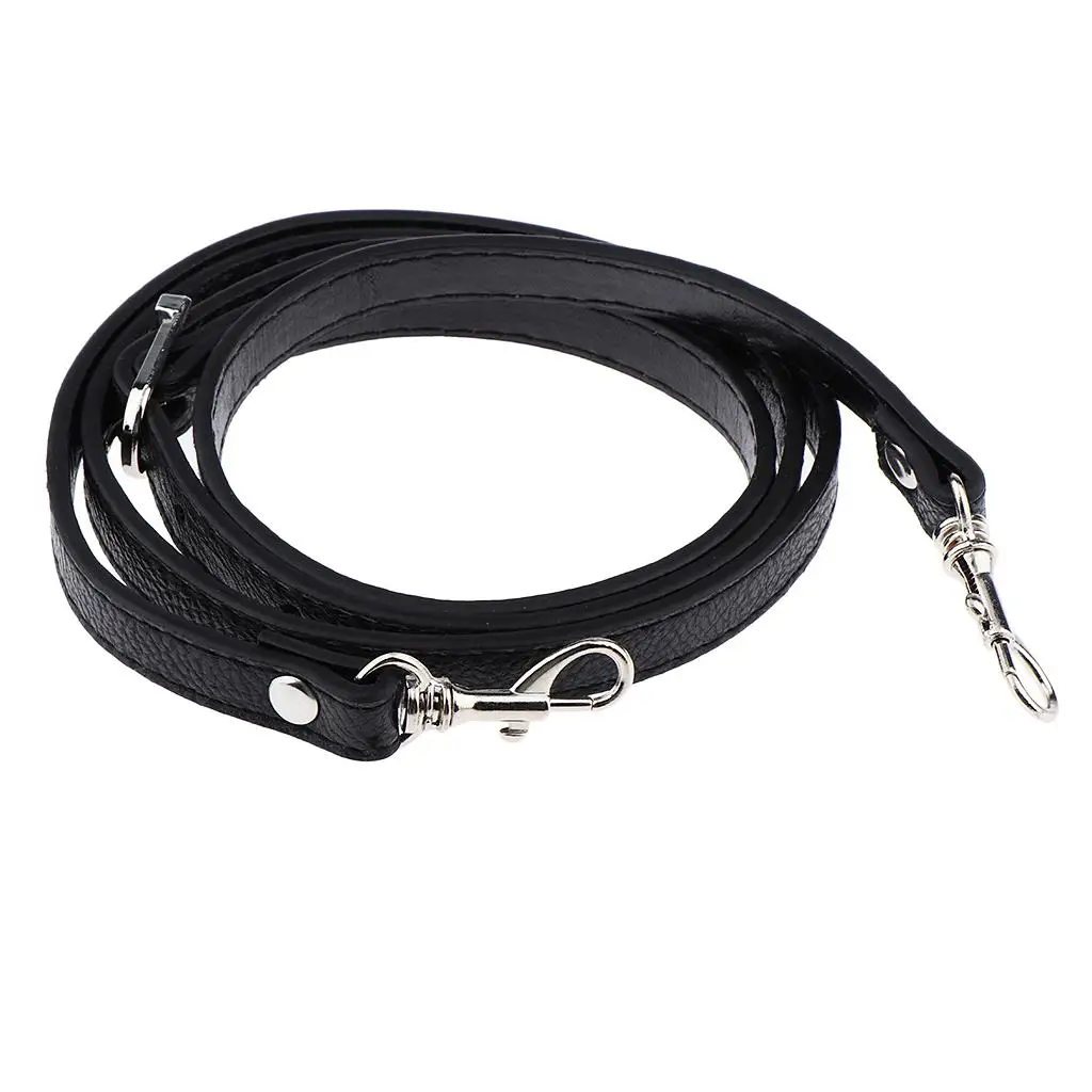 

Adjustable PU Leather Shoulder Strap With Detachable Silver Hook