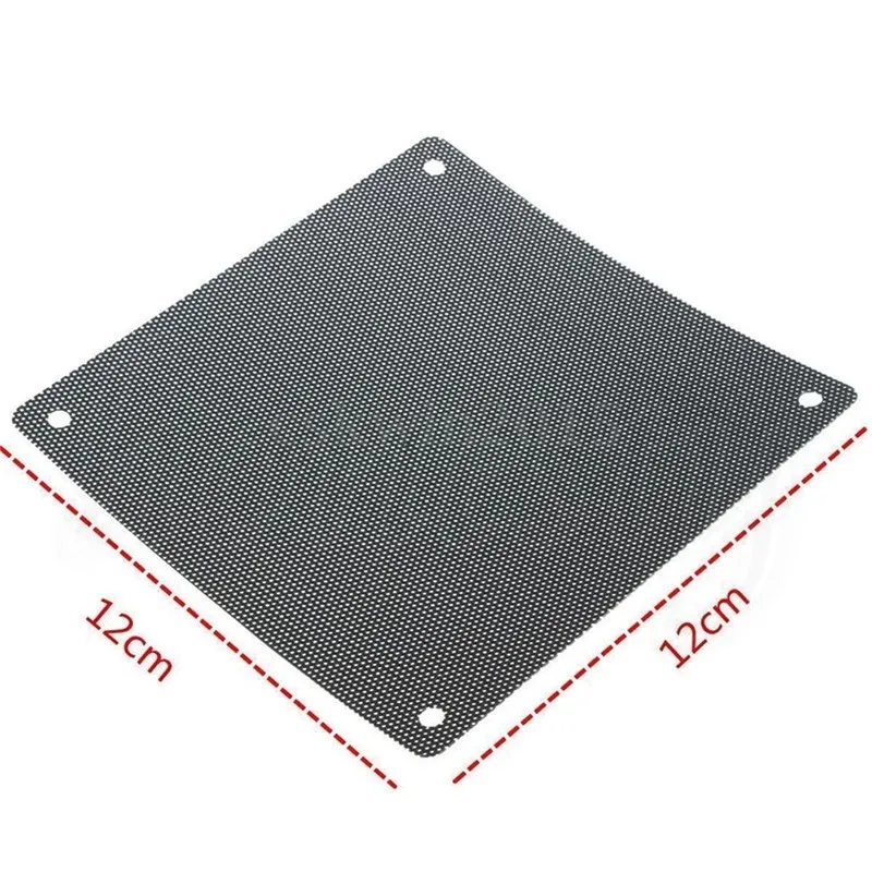 5PCS 30/40/50/60/70/80mm Cuttable Black PVC PC Fan Dust Filter Dustproof Case Computer Mesh Cooling Ultra Fine Dustproof Cover