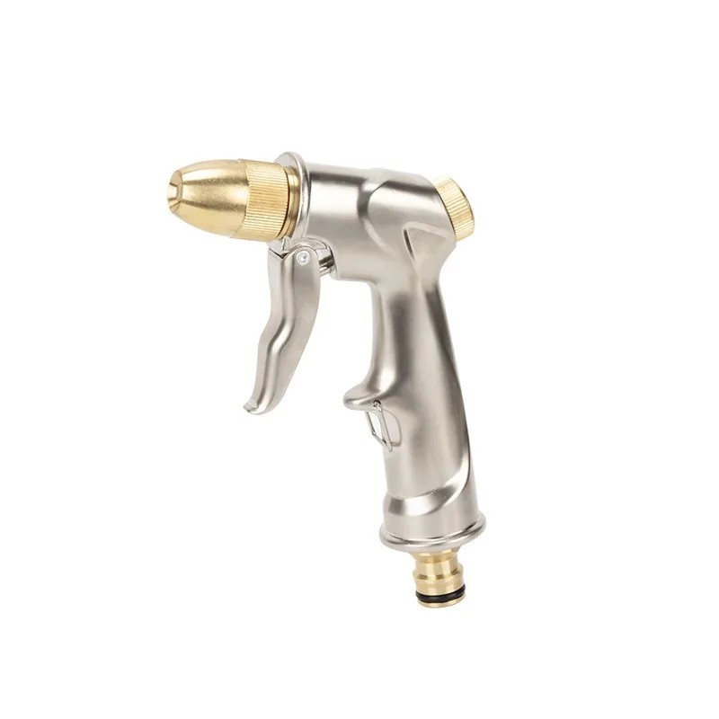 Full Metal Water Sprayer with Brass Nozzle Adjustable Flow Car Washing Household Cleaning Spray Gun Tool
