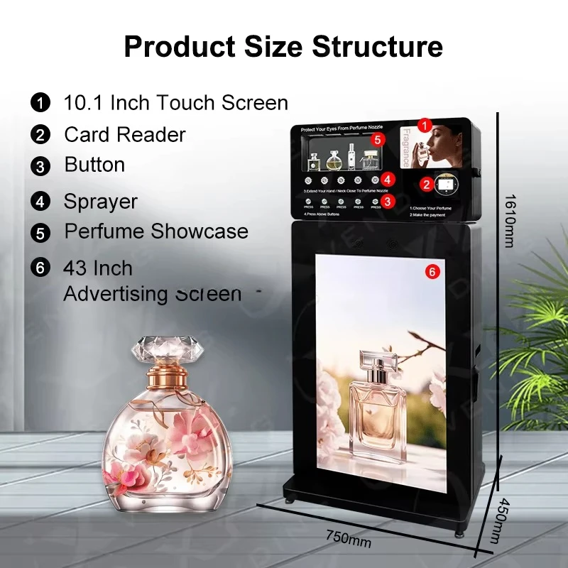 تخصيص حامل آلة بيع رذاذ العطور متعدد الأنماط مع وضع Wifi 4G