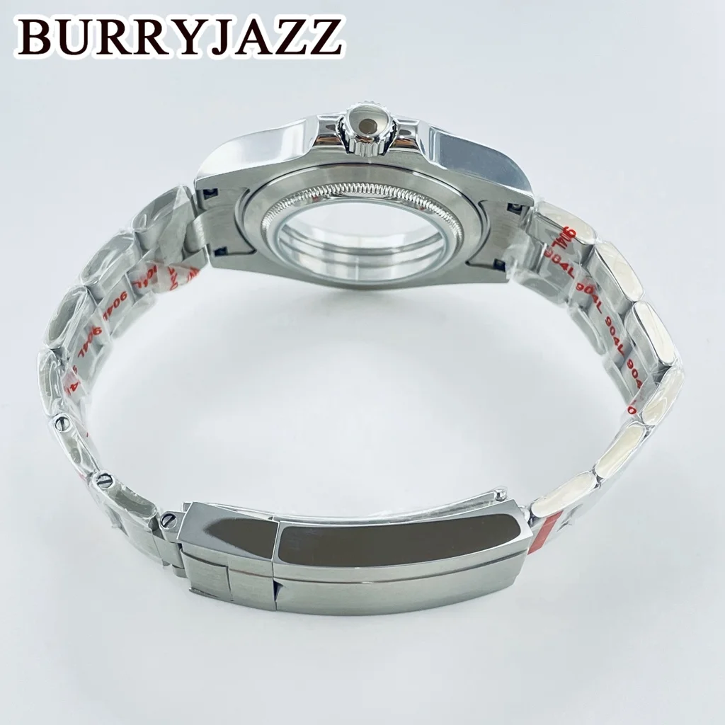 BURRYJAZZ 40mm NH35 NH36 NH38 NH70 NH72 ETA2824 PT5000 Uhrengehäuse Steriles Gehäuse Saphirglas Armband