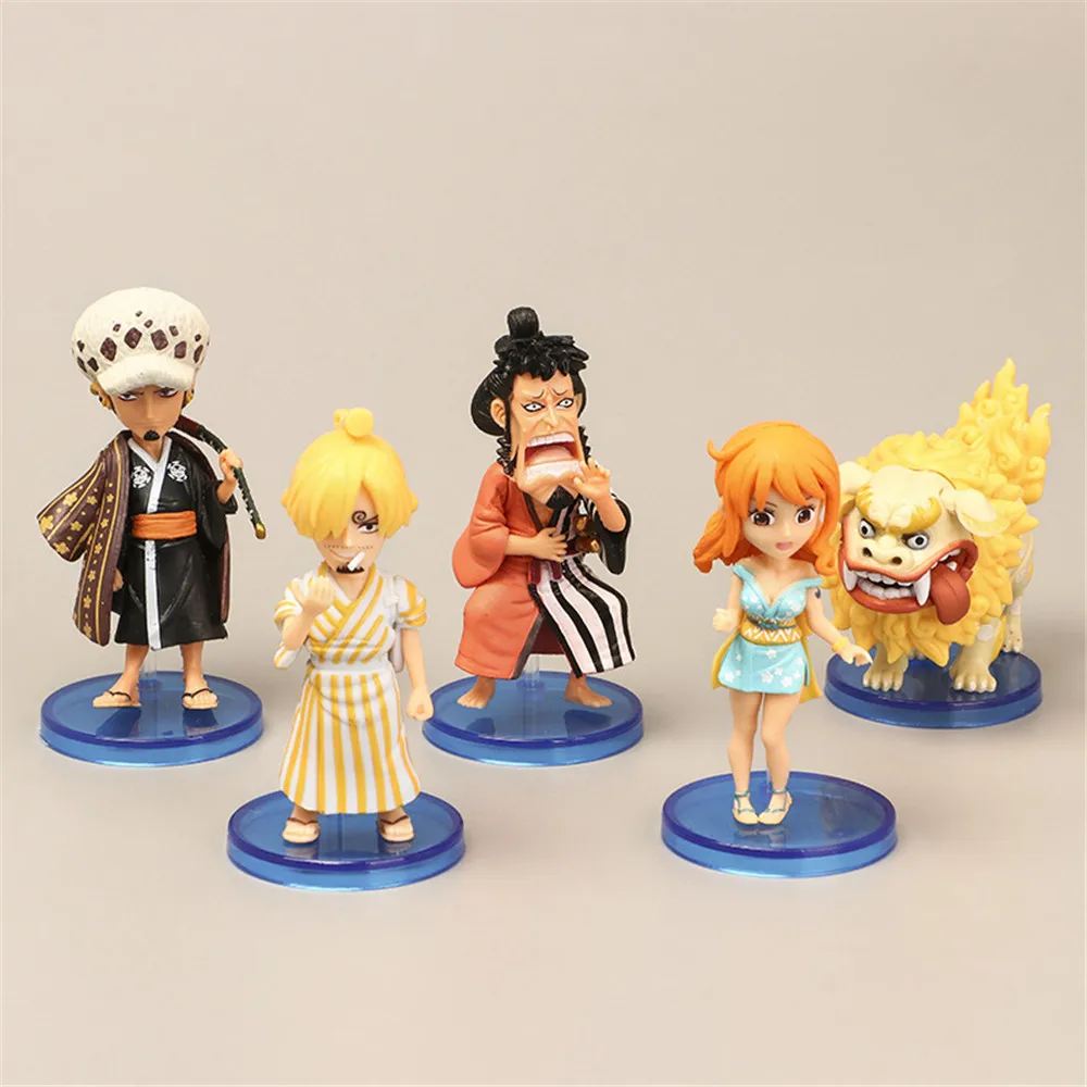 10pcs/set Anime One Piece Figure Ronoa Zoro Monkey D Luffy Sanji Nami Chopper Law PVC Action Figure Statue Model Doll Toys Gifts