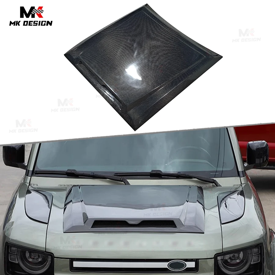 

Carbon Fiber Front Engine Hood Bonnet Cover for Land Rover Defender 2020-2023 Front Engine Bonnet Hood Cover Body Kits