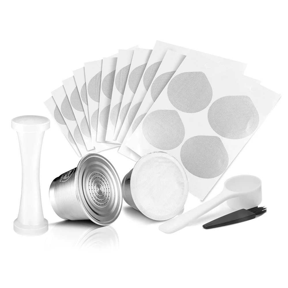 Reusable Coffee Capsule for Nepsresso stainless steel Posd with Foils Refillable Coffee Filters