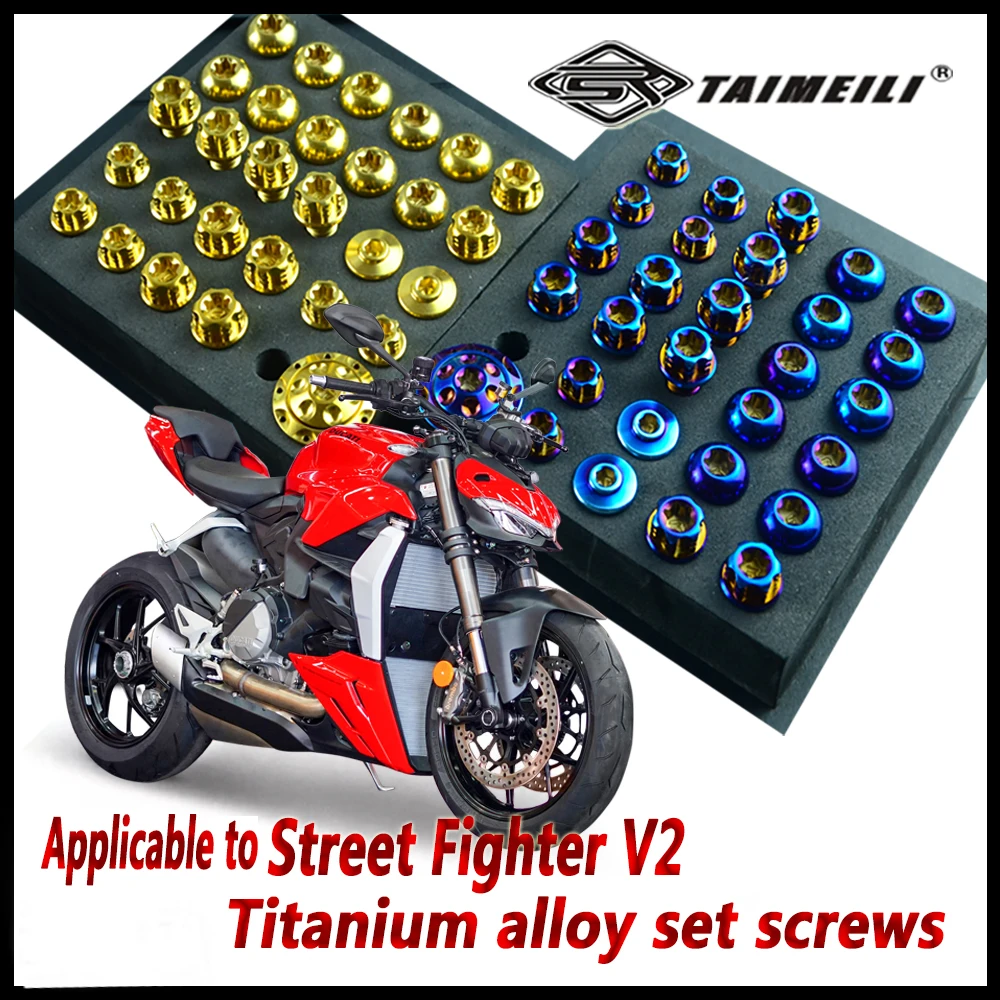 TAIMEILI Titanium alloy motorcycle bolt suitable for Ducati v2 Street Fighter motorcycle modification and maintenance bolt No.1