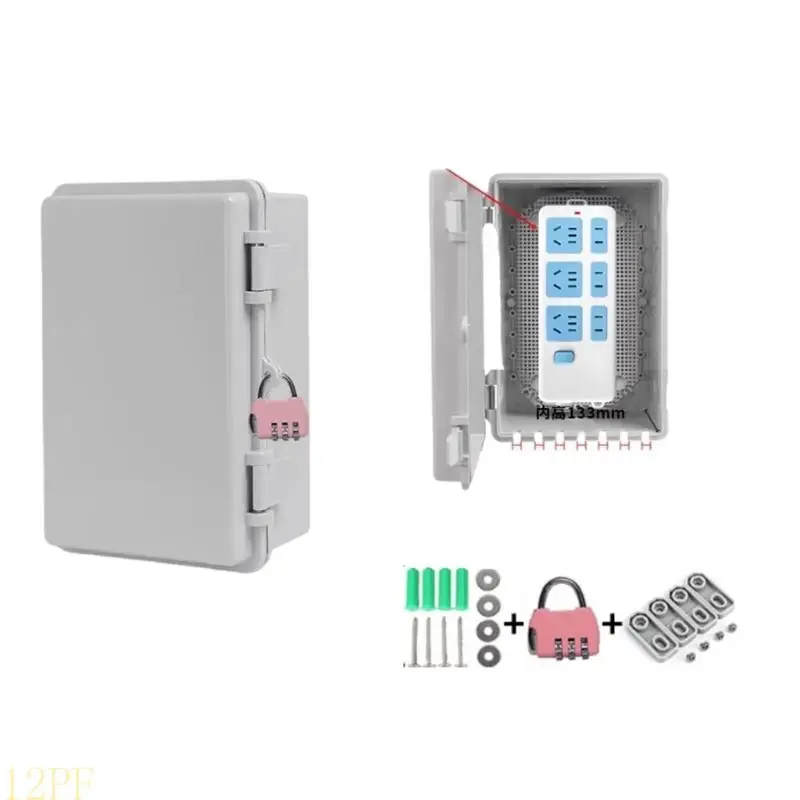 12PF Weatherproof Power Outlet Cover Childproof Outdoor Electrical Case for Outdoor