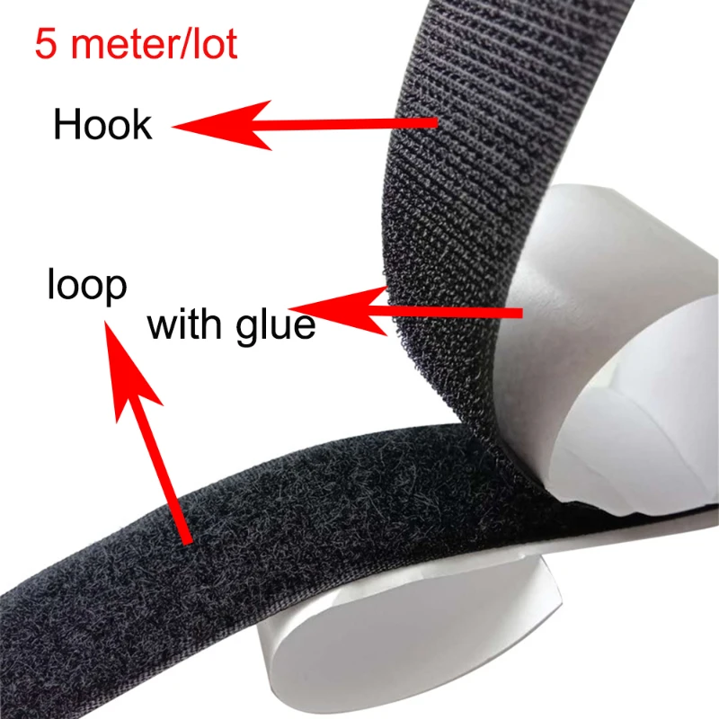 5M Strong Self Adhesive Hook and Loop Fastener Tape Nylon Sticker Disks Hook Loop Sewing Adhesive with 16/20/25/30/50/100/110mm