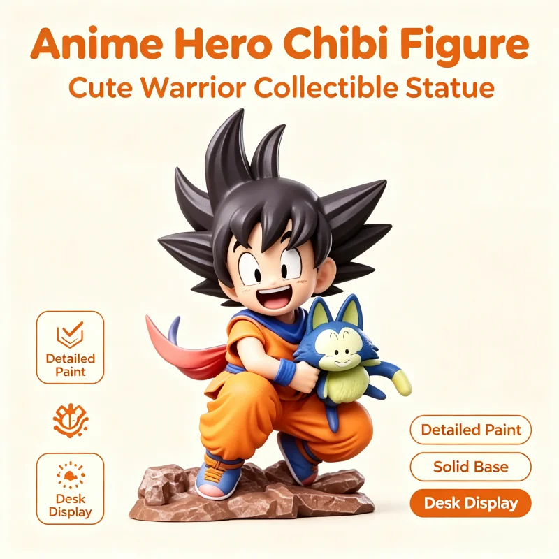10cm Dragon Ball Z Figur Goku hält Bulma PVC Statue Yamcha Anime Sammlermodell, DBZ Actionfigur Spielzeug Geschenk für Fans