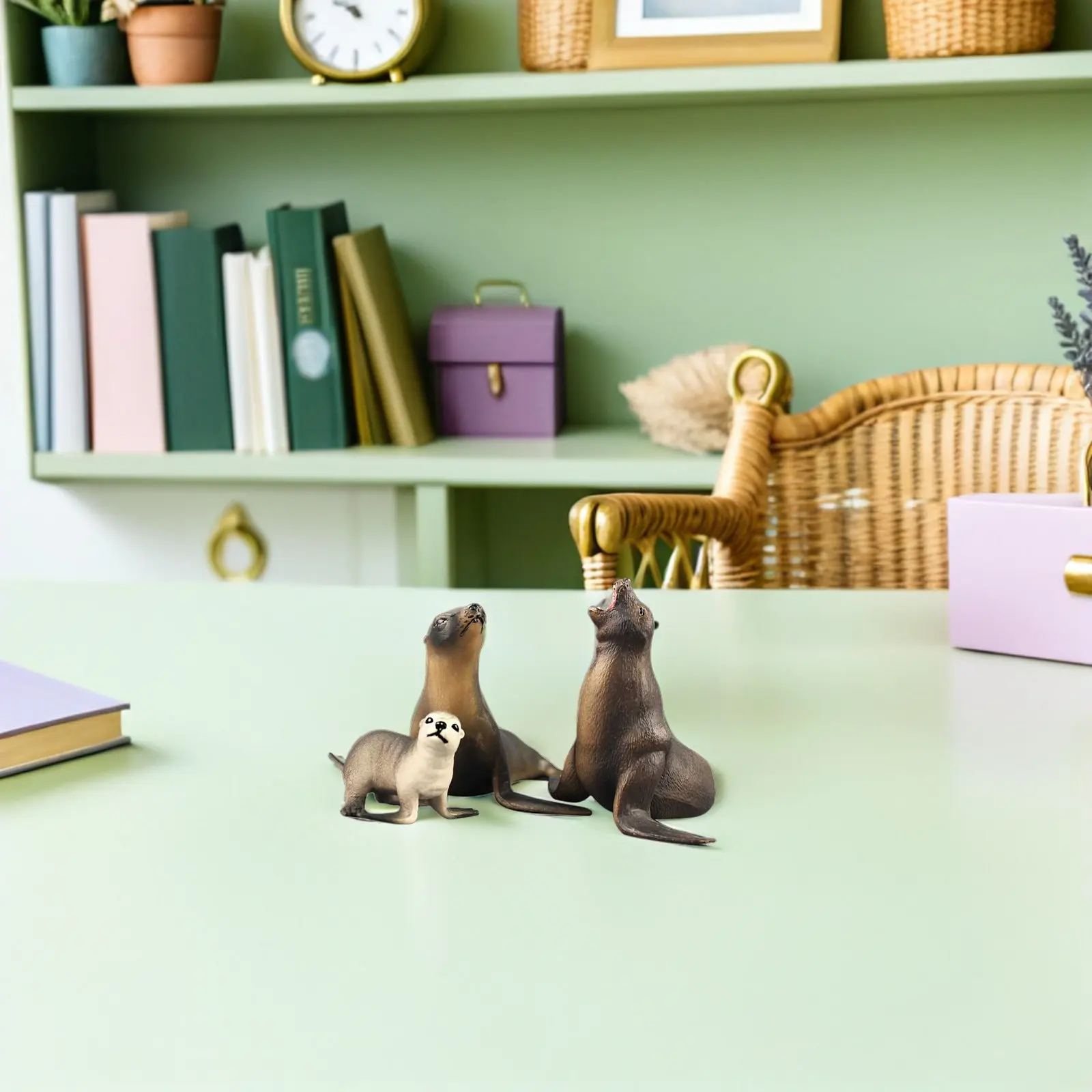 

3Pcs Sea Lion Group High Simulation Animal Figure Kids Educational Gift Decorative Marine Creature Promote Imagination Cognitive
