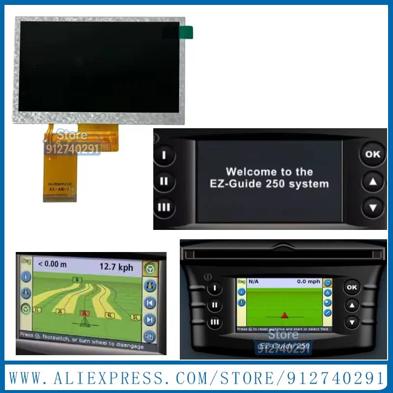 LCD Display Screen For Trim ble EZ Guide 250 GPS Monitor 4.3 inch For Case IH New Holland Trim-ble EZ Guide 250 LCD EZ-Guide 250