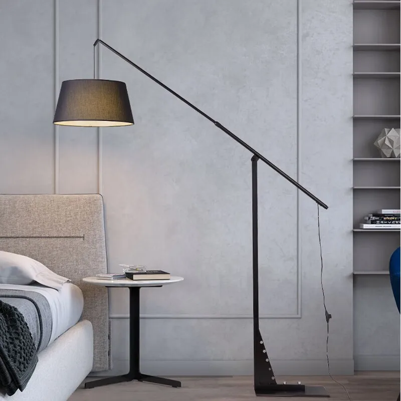 Adjustable Foldable Long Arm Antique Fishing Floor Lamp Luxury Decor Lamp For Living Space Bedroom