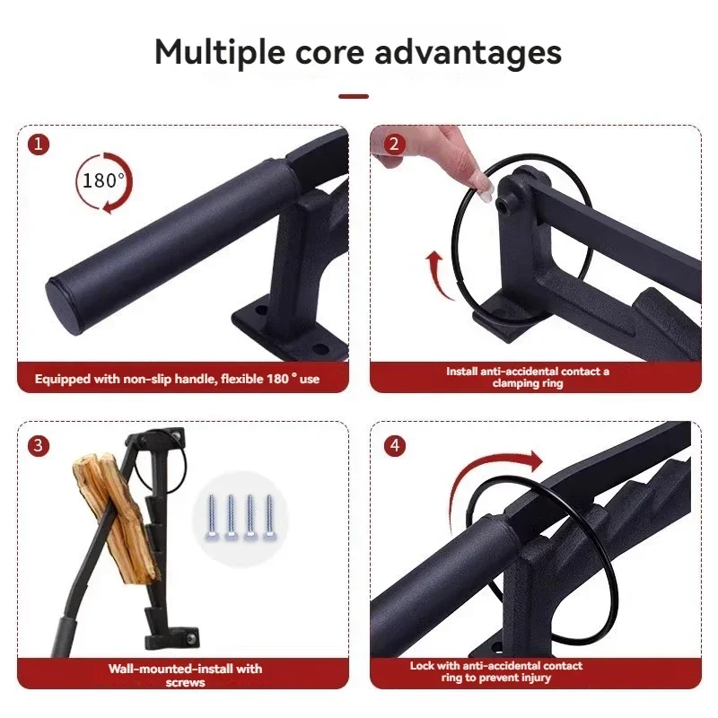 New Wall-mounted Wood Splitter Manual Wood Splitter Outdoor Camping Tool Home Wood Dispenser