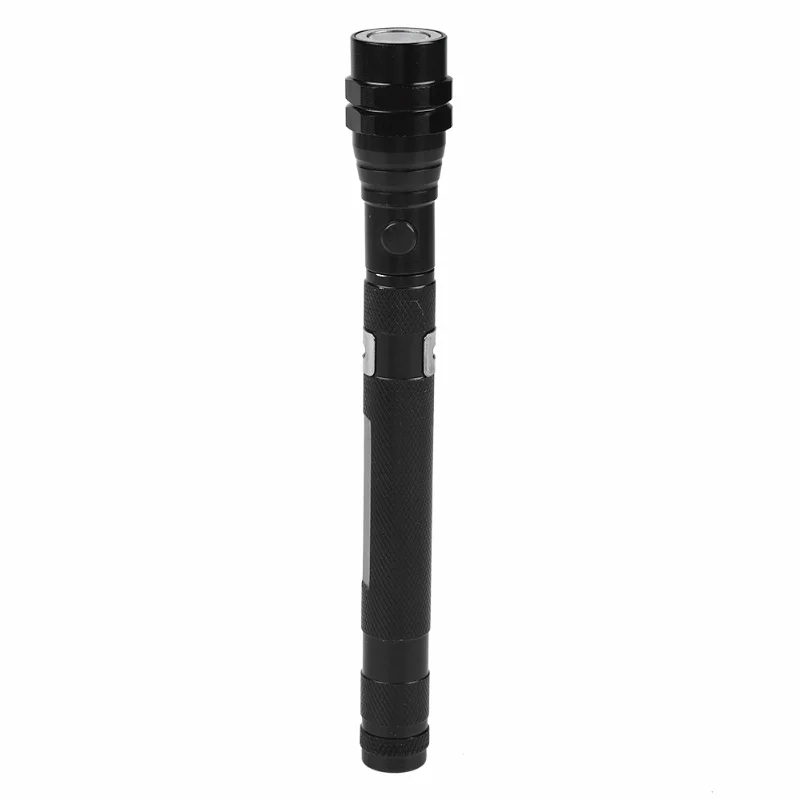 Multi Function Mini Flexible Telescopic LED Flashlight Rotatable Torch With Magnetic End(Black)