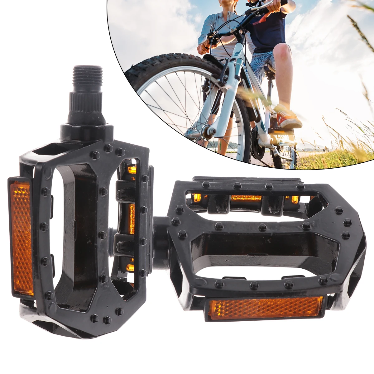 

1 Pair Aluminium Bike Pedal Pedal Alloy Bike Pedal For Bicycle Durable Cycling Accessories Mountain Bike Pedals Component