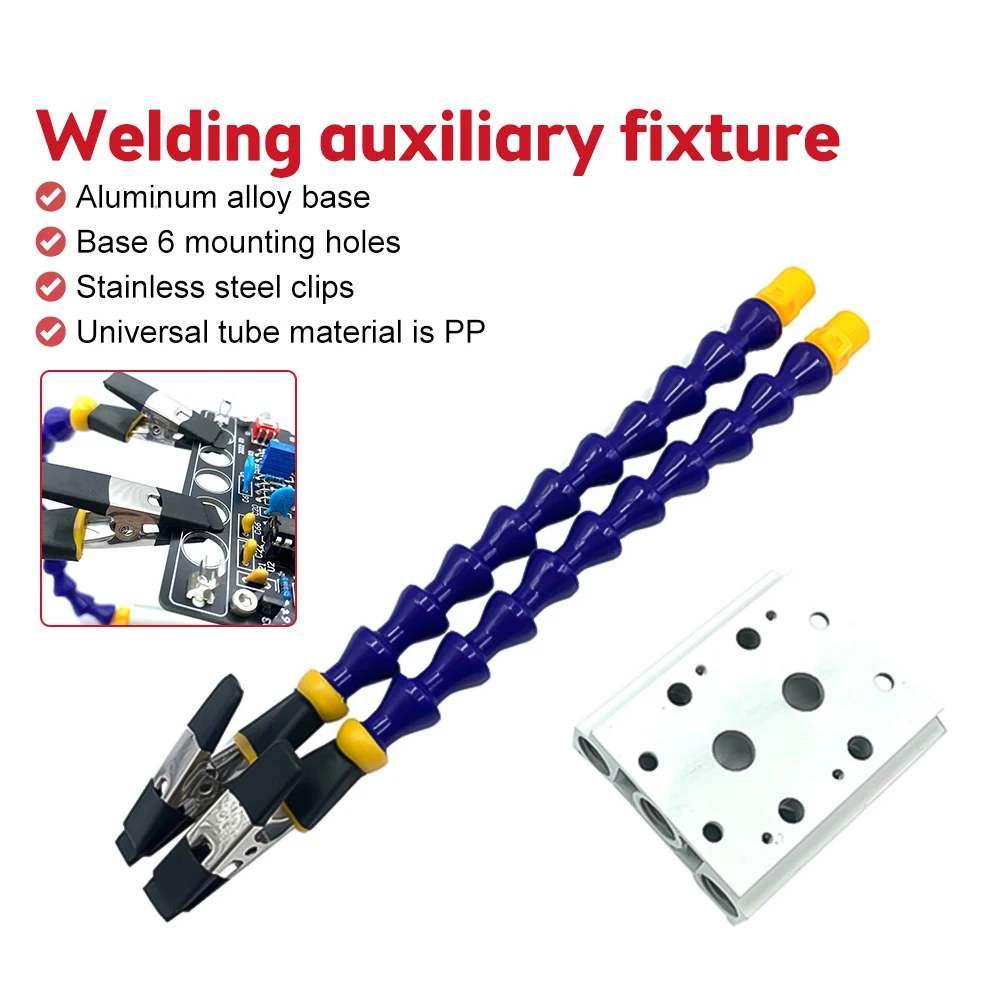 Stazione di saldatura per morsa da banco portatile con 2/4/6 bracci flessibili saldatura supporto in lega di alluminio riparazione saldatura PCB strumenti di terza mano
