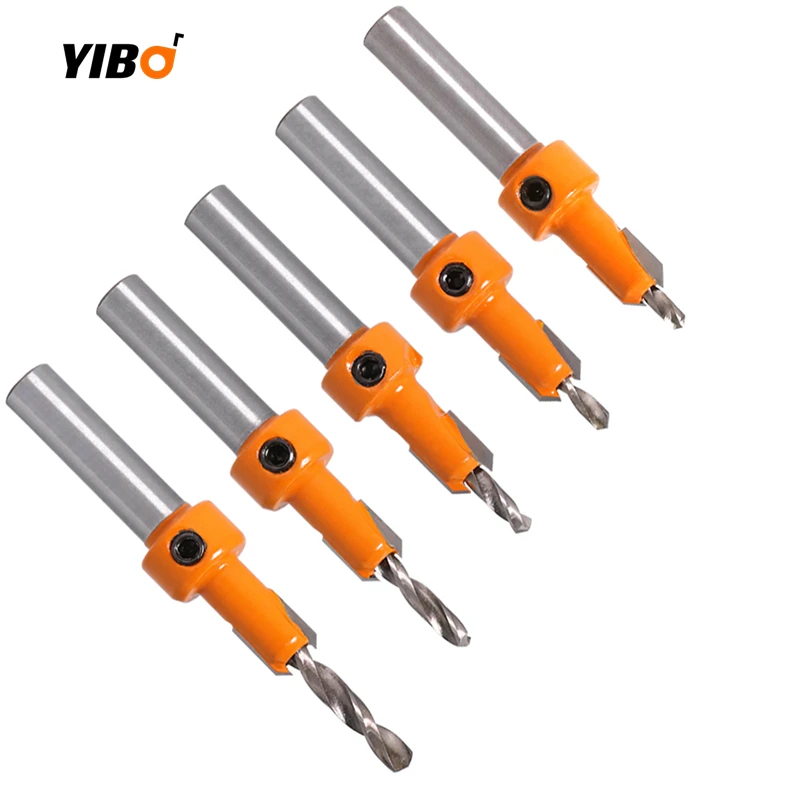 8Mm Schacht Hss Houtbewerking Countersink Router Bit Set Ronde Schacht Tapeinduithalerset Remon Sloop Boor Bits
