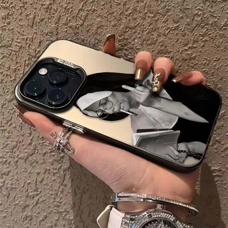 Smoking Nun Phone Case For iPhone 16 15 14 13 12 11 Pro Max XS X XR 7 8 SE Fashion Mobile Case