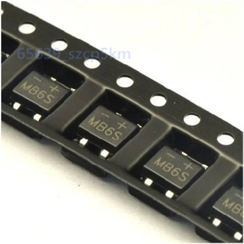 PP+ 20 Pcs Bridge Rectifier MB6S 0.5A 500mA 600V 4-pin SMD SMT SOP4