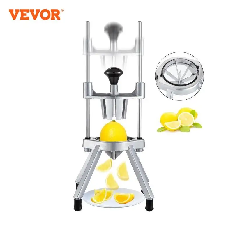 VEVOR Lemon Wedge Slicer Chopper 4/6/8-Section Commercial Limes Wedger Fruit Vegetable Cutter Home Kitchen Appliance Gadgets