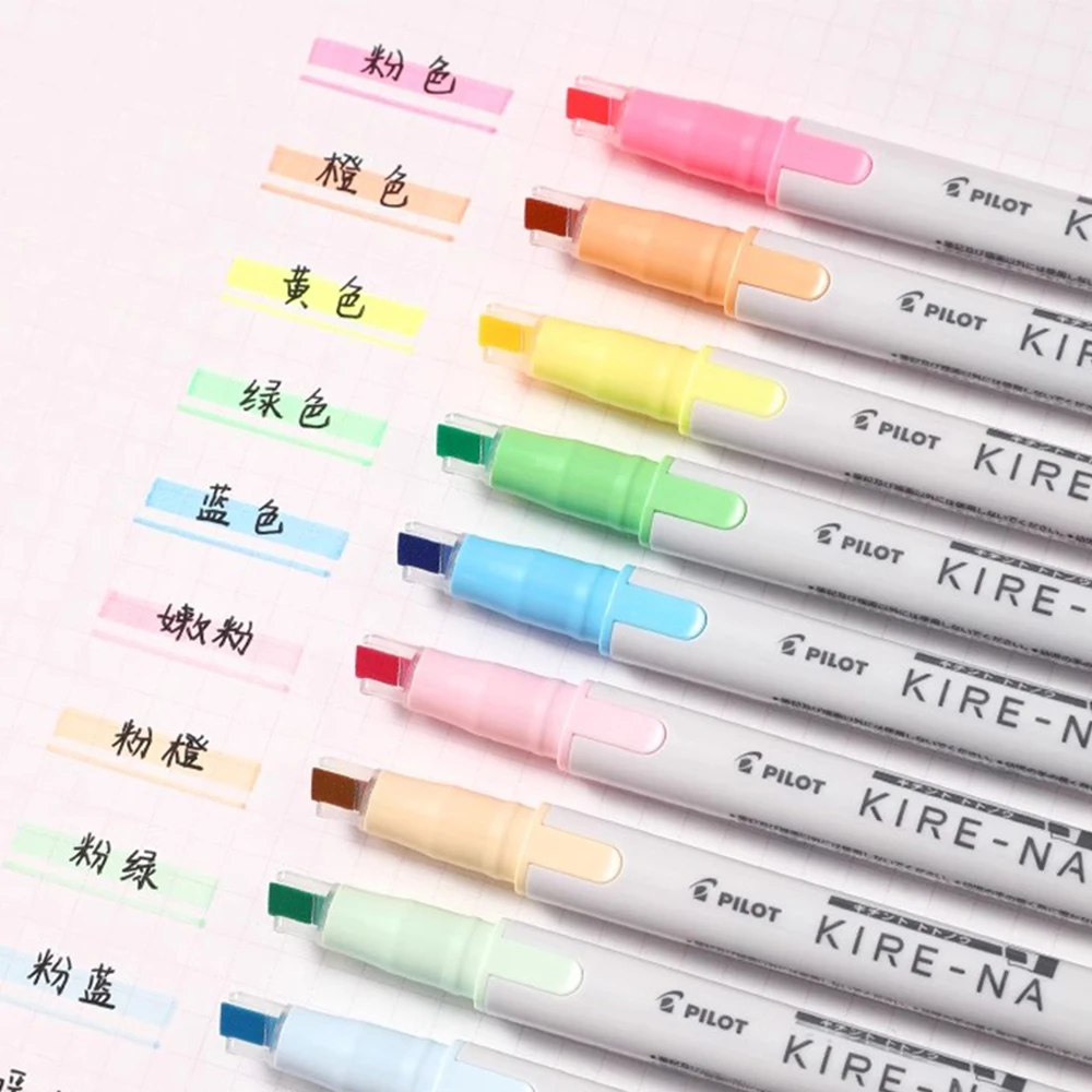 اليابان الطيار ثنائي المسار قلم تحديد التجفيف السريع المزدوج نهاية ماركر طبعة محدودة بمناسبة مفتاح قلم تحديد اللون القرطاسية #4