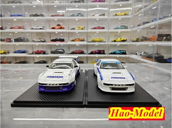 IG 1/18 For Mazda PANDEM RX7 FC3S Resin Model Car Diecast Ornaments Toys Boys Birthday Gifts Hobby Collection Display White