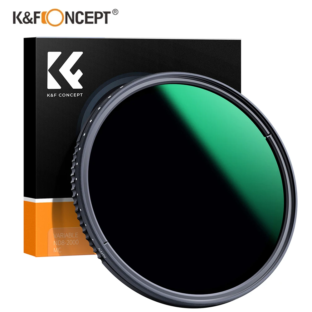 K&F Concept ND8-ND2000 Variable ND Filter 37-82mm Adjustable Neutral Density Camera Lens Filter Waterproof 28 Layer Coatings