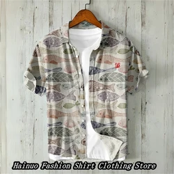 2024 New Men's Shirts, Summer Casual, Home Shopping, Vacation, Vintage Linen 3D Premium Printed Shirts, 15 Options, XS-5XL